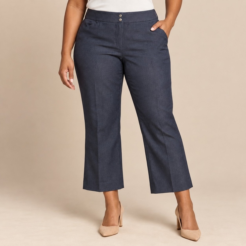 Chico's Gray Secret Stretch Crop Pants Women's 1.5 / US 10 Minimalist Corpcore